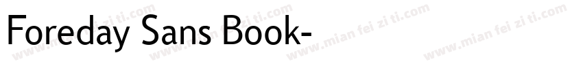 Foreday Sans Book字体转换